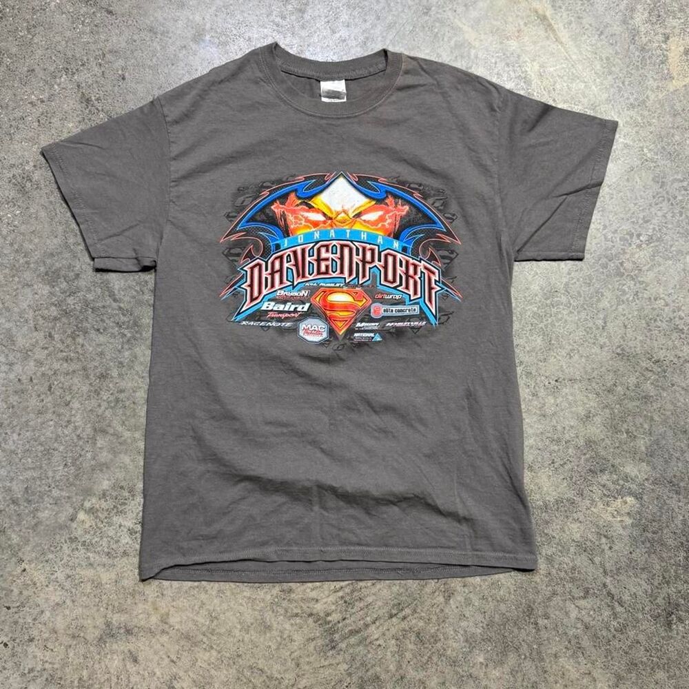 Gildan Men's Grey and Black T-shirt